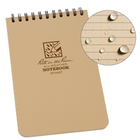 Pocket Top-Spiral Notebook, Soft Cover, Tan, 100 Pages, 4" W x 6" L Groupe Belzile Dickner
