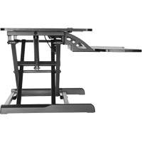 Poste de travail assis-debout Goya, Mod&egrave;le de bureau, 22" h x 31-1/2" la x 24" p, Noir Groupe Belzile Dickner