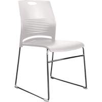 Chaises empilables s&eacute;rie Activ, Plastique, Hauteur 23", Capacit&eacute; 275 lb, Blanc Groupe Belzile Dickner