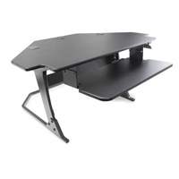 Poste de travail assise/debout pour bureau de coin Goya<sup>MC</sup>, Modèle de bureau, 20" h x 42" la x 37-4/5" p, Noir OQ972 | Dickner Inc