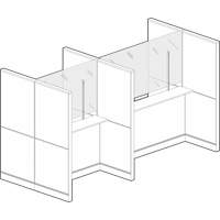 Clamp Mount Sneeze Guard, 36" W x 36" H Groupe Belzile Dickner