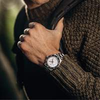 Grande montre automatique de plong&eacute;e &eacute;dition arctique GSAR avec bracelet en acier inoxydable, Num&eacute;rique, &agrave; piles, 41 mm, Argent Groupe Belzile Dickner