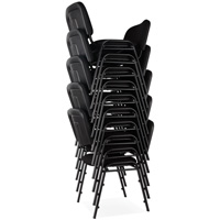 Chaises empilables, Tissu, Hauteur 32", Capacit&eacute; 250 lb, Noir Groupe Belzile Dickner