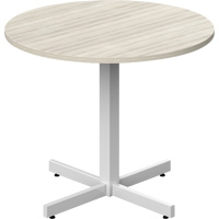 Newland Height-Adjustable Round Table, 36" L x 36" W x 29" H, 1" Top, Laminate, Tan Groupe Belzile Dickner