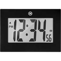 Horloge &agrave; grand cadre, Num&eacute;rique, &agrave; piles, 9" la x 1" p x 6,5" h, Noir Groupe Belzile Dickner