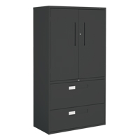 Armoire Multi-Stor, Acier, 3 Tablettes, 65-1/4" h x 36" la x 18" P, Noir Groupe Belzile Dickner