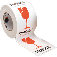 &eacute;tiquettes pour traitement sp&eacute;cial Fragile, 6" lo x 4" la, Rouge/blanc Groupe Belzile Dickner