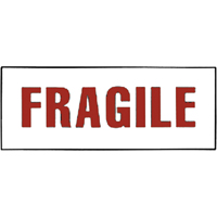 &eacute;tiquettes pour traitement sp&eacute;cial Fragile, 6" lo x 2" la, Rouge/blanc Groupe Belzile Dickner