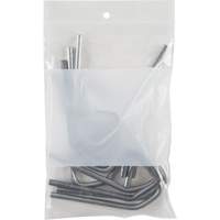 Sacs en poly avec espace inscriptible blanc, Refermable, 6" x 4", 2 mils Groupe Belzile Dickner