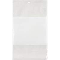 Sacs en poly avec espace inscriptible blanc, Refermable, 9" x 6", 2 mils Groupe Belzile Dickner