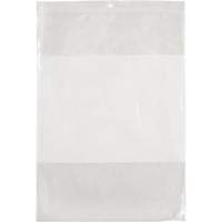 Sacs en poly avec espace inscriptible blanc, Refermable, 12" x 9", 2 mils Groupe Belzile Dickner