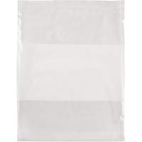 White Block Poly Bags, Reclosable, 15" x 12", 2 mils PF963 | Dickner Inc