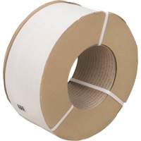 Strapping, Polypropylene, 1/2" W x 9900' L, White, Machine Grade Groupe Belzile Dickner