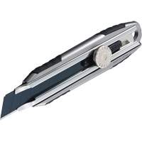 Knife with Ratchet Lock, 18 mm, Carbon Steel, Heavy-Duty, Aluminum Handle Groupe Belzile Dickner