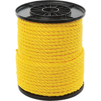 Corde torsad&eacute;e jaune &agrave; trois brins 3/8", Polypropyl&egrave;ne, 250' Groupe Belzile Dickner