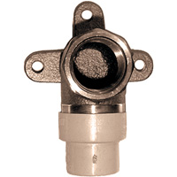 One-Piece 90° Drop Ear Elbow, Hub x FPT, Brass/CPVC, 3/4" Groupe Belzile Dickner