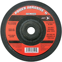 Meule POWER ABRASIVE A24R, 7" x 1/4", Arbre 7/8", Type T27 Groupe Belzile Dickner