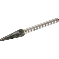 Solid Carbide Burr, SL-1, 1/4" Dia., 1/4" Shank, 5/8" Depth of Cut Groupe Belzile Dickner