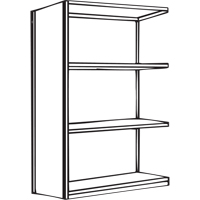 &eacute;l&eacute;ment de rayonnage Interlok, Acier, Sans boulons, Capacit&eacute; 450 lb, 48" la x 88" h x 24" p Groupe Belzile Dickner