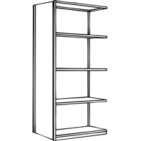 Interlok Shelving Unit, Steel, Boltless, 800 lbs. Capacity, 36" W x 100" H x 24" D Groupe Belzile Dickner