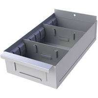 Interlok Boltless Shelving Shelf Box, Steel, 5-5/8" W x 18" D x 4-3/4" H, Grey Groupe Belzile Dickner