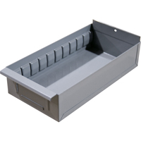 Interlok Boltless Shelving Shelf Box, Steel, 5-5/8" W x 18" D x 4-3/4" H, Grey Groupe Belzile Dickner