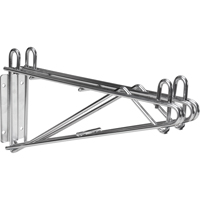 Direct Wall Mount for Chromate Wire Shelving, Double Bracket, 200 lbs. Capacity, 14" D RL613 | Dickner Inc