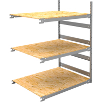 Wide Span Record Storage Shelving, Steel, 3 Shelves, 42" W x 32" D x 60" H, Add-On Kit Groupe Belzile Dickner