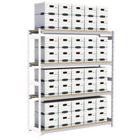 Wide Span Record Storage Shelving, Steel, 4 Shelves, 72" W x 18" D x 84" H, Add-On Kit RN146 | Dickner Inc