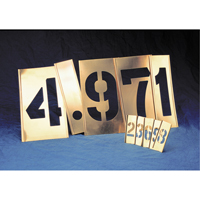 Pochoirs assemblables à caractère gothique, en laiton - lettres & chiffres à l'unité, Chiffre, 6" SF326 | Dickner Inc