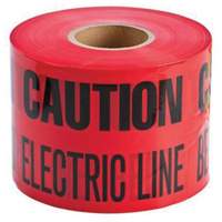 "Buried Electric Line" Identoline&reg; Underground Warning Tape, 6" W x 1000' L, Black on Red Groupe Belzile Dickner