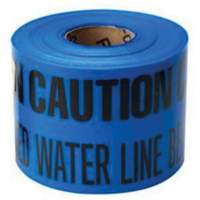 "Buried Water Line" Identoline&reg; Underground Warning Tape, 6" W x 1000' L, Black on Blue Groupe Belzile Dickner