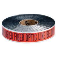 "Fiber Optic Line" Identoline&reg; Underground Warning Tape, 2" W x 1000' L, Black on Orange Groupe Belzile Dickner