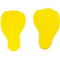 Floor Marking Labels, Footprint, 12" L x 3.75" W, Yellow, Vinyl Groupe Belzile Dickner