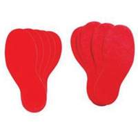 Floor Marking Labels, Footprint, 12" L x 3.75" W, Red, Vinyl Groupe Belzile Dickner