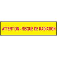 Barricade Tape, French, 3" W x 1000' L, 3.5 mils, Magenta on Yellow Groupe Belzile Dickner