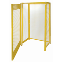 Gas Cylinder Cabinets, 10 Cylinder Capacity, 44" W x 30" D x 74" H, Yellow SAF837 | Dickner Inc