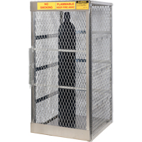 Aluminum LPG Cylinder Locker Storage, 10 Cylinder Capacity, 30" W x 32" D x 65" H, Silver Groupe Belzile Dickner
