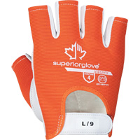 Gants Vibrastop demi-doigts antivibrations, Taille Moyen, Paume Ch&egrave;vre Groupe Belzile Dickner