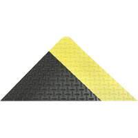 Saddle Trax Anti-Fatigue & Ergonomic Floor Mat, Diamond, 2' x 3' x 1", Black/Yellow, Vinyl Groupe Belzile Dickner