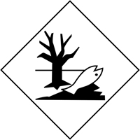 Marine Pollutant Mark TDG Shipping Labels, 4" L x 4" W, Black on White Groupe Belzile Dickner