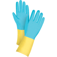 Gants tremp&eacute;s de premi&egrave;re qualit&eacute; r&eacute;sistants aux produits chimiques, Taille Petit/7, 12" lo, N&eacute;opr&egrave;ne/Latex de caoutchouc, Doublure en Coton/Ouat&eacute;e, 20 mils Groupe Belzile Dickner