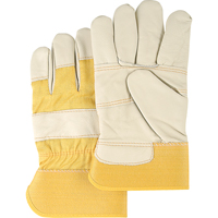 Furniture Leather Gloves, Large, Grain Cowhide Palm, Cotton Inner Lining Groupe Belzile Dickner
