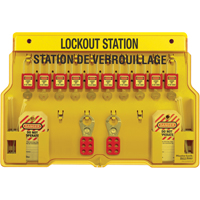 Lockout Stations, Thermoplastic Padlocks, 10 Padlock Capacity, Padlocks Included Groupe Belzile Dickner