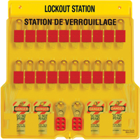 Lockout Station, Thermoplastic Padlocks, 20 Padlock Capacity, Padlocks Included Groupe Belzile Dickner