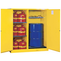 Sure-Grip&reg; EX Double-Duty Safety Cabinets, 115 US gal. Cap., 13 Drums, Yellow Groupe Belzile Dickner