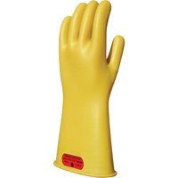 Yellow Natural Rubber Insulating Gloves, ASTM Class 0, Size 8, 11" L Groupe Belzile Dickner