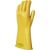 Yellow Natural Rubber Insulating Gloves, ASTM Class 2, Size 8, 14" L Groupe Belzile Dickner