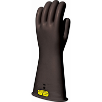 Black Natural Rubber Insulating Gloves, ASTM Class 2, Size 8, 14" L Groupe Belzile Dickner