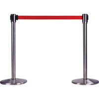 Free-Standing Crowd Control Barrier Receiver Post, 35" High, Stainless Groupe Belzile Dickner
